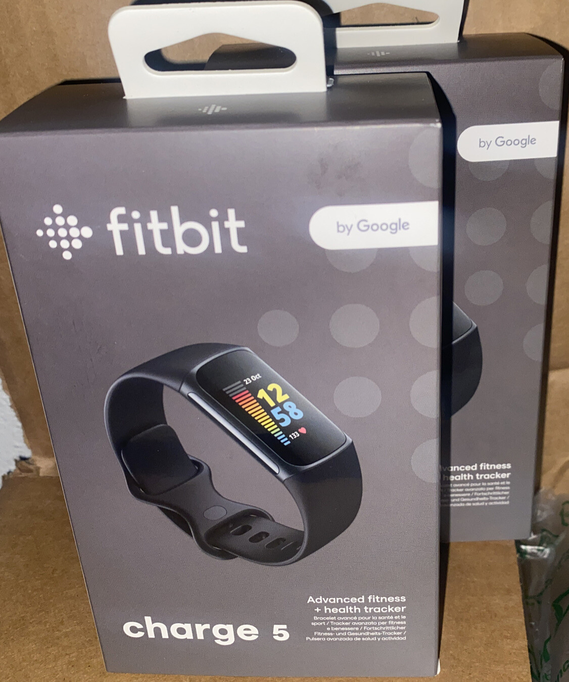 Fitbit Charge 5 Fitness Sleep Tracker (black) Display Model+Cord & Band Tested ✅