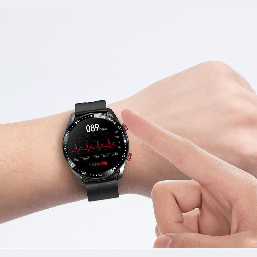 HW20 Men’s Smart Watch with Leather Strap – For Daily Wear & Work
