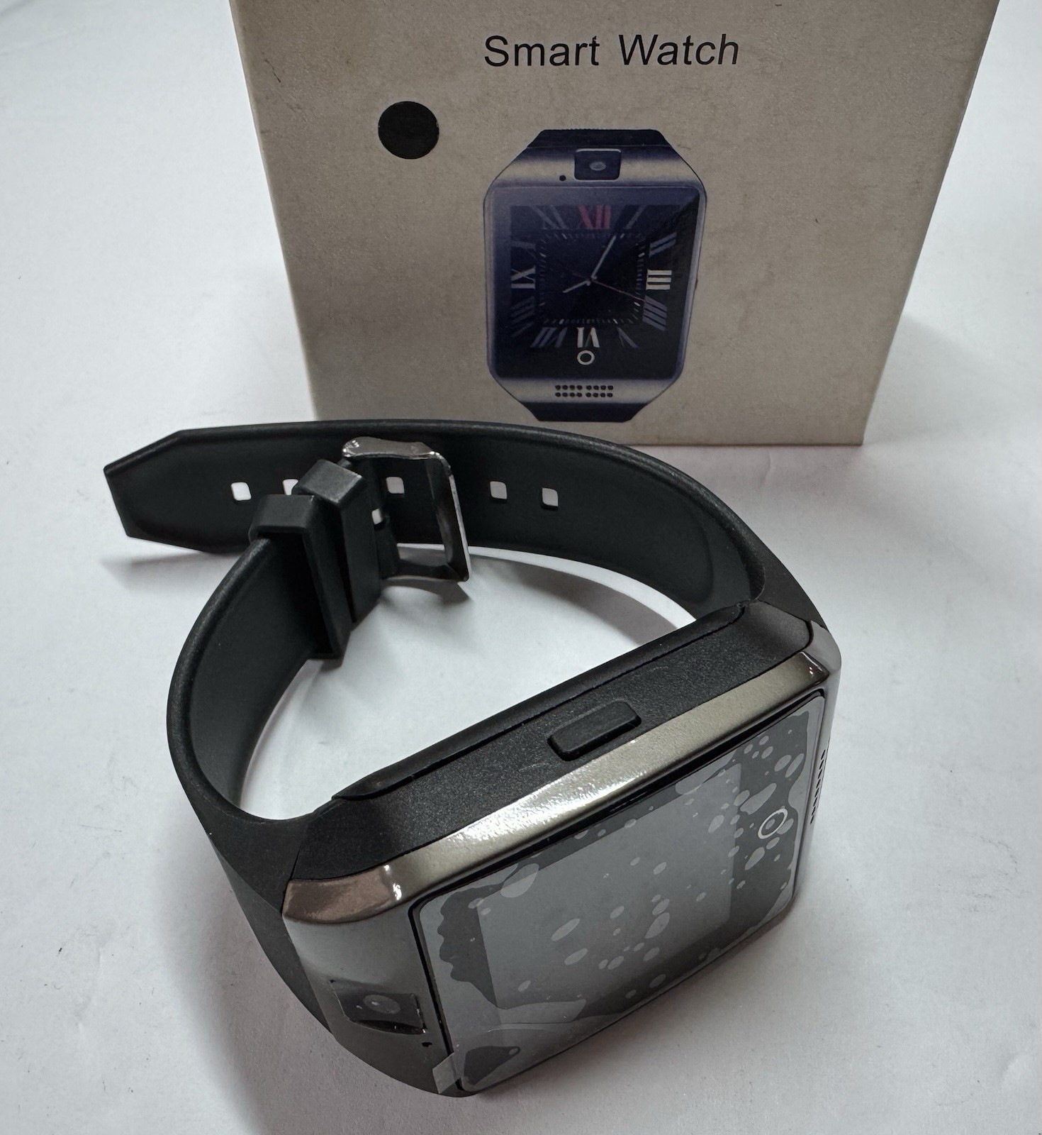 Q18 SMART BLACK MULTI FUNCTION BLUETOOTH Watch w/Camera ANDROID IOS DEVICES