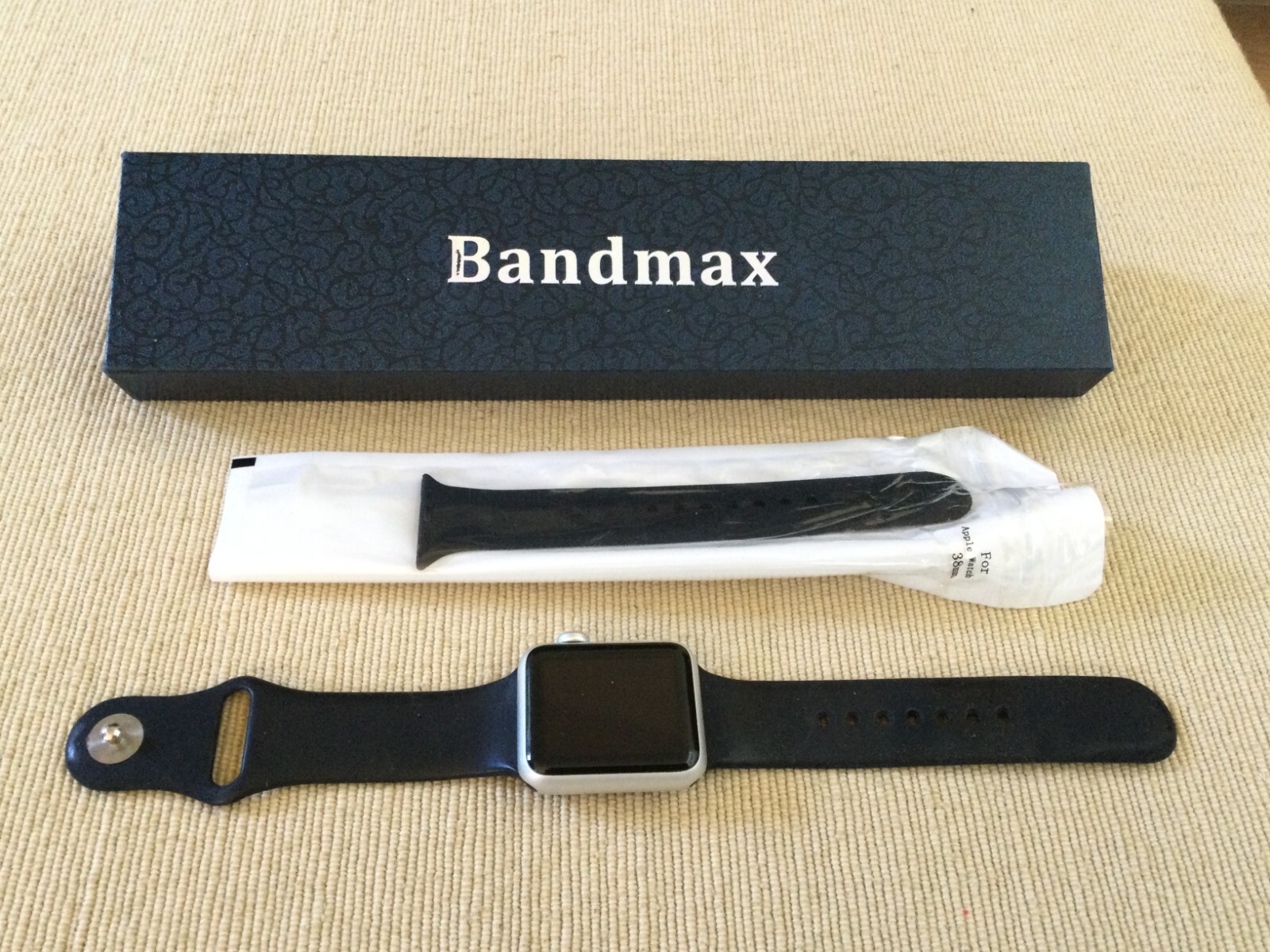Apple Watch Sport 42mm 7000 Series Space Gray with Black Bandmax Band