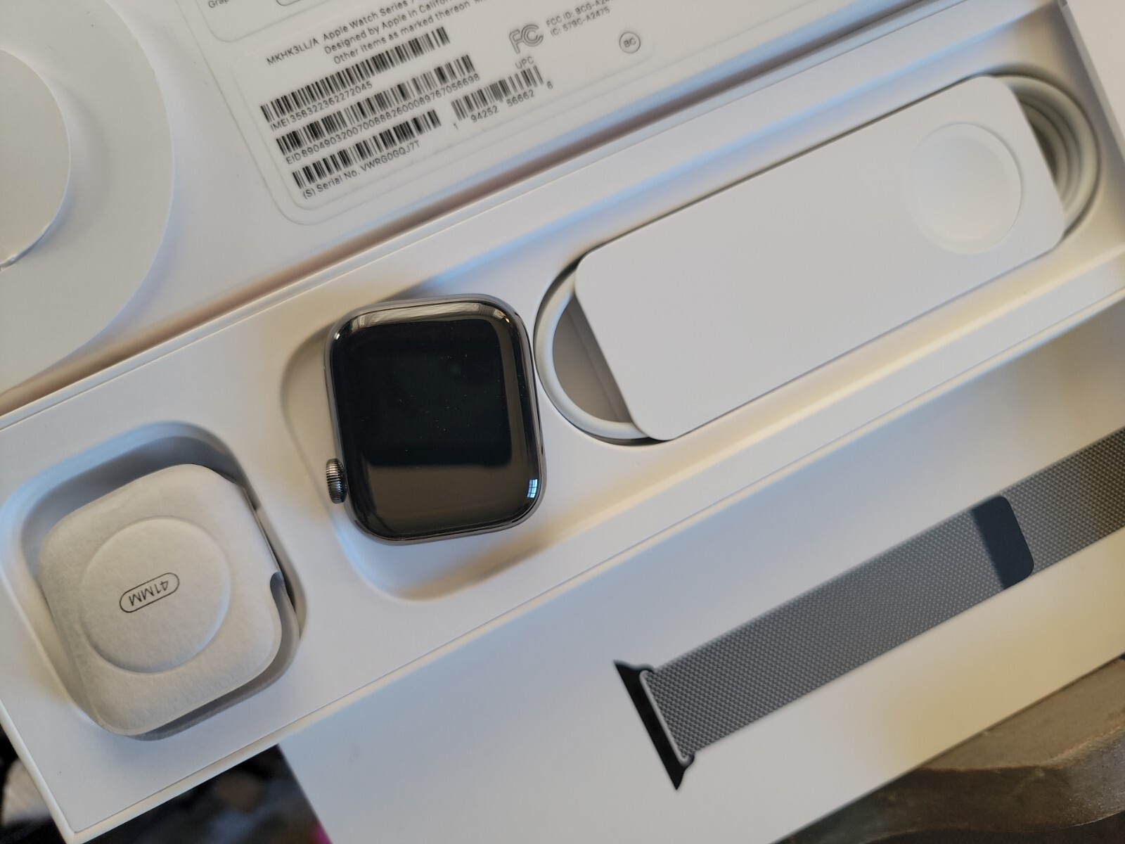 Apple Watch Series 7 41mm Case with Milanese Loop – Graphite Stainless Steel,…