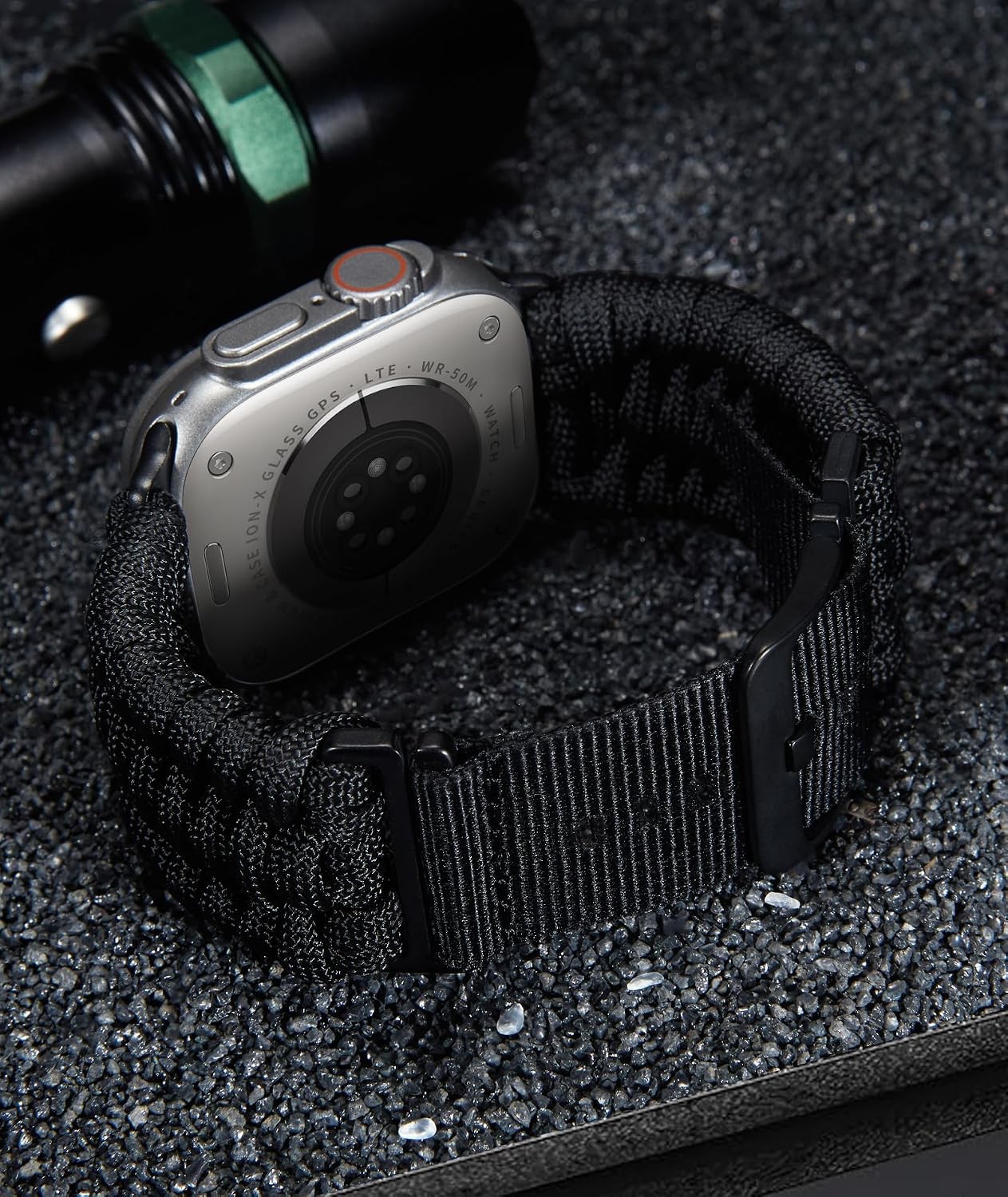 Braided Paracord Nylon Strap Compatible with Apple Watch 49mm Ultra3 Series 11