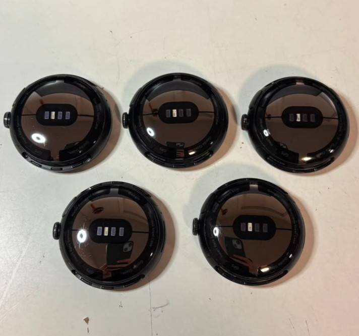 Lot of 5 Bulk Google Pixel Watch 1st gen Matte Black GPS & LTE (Unlocked) (C)