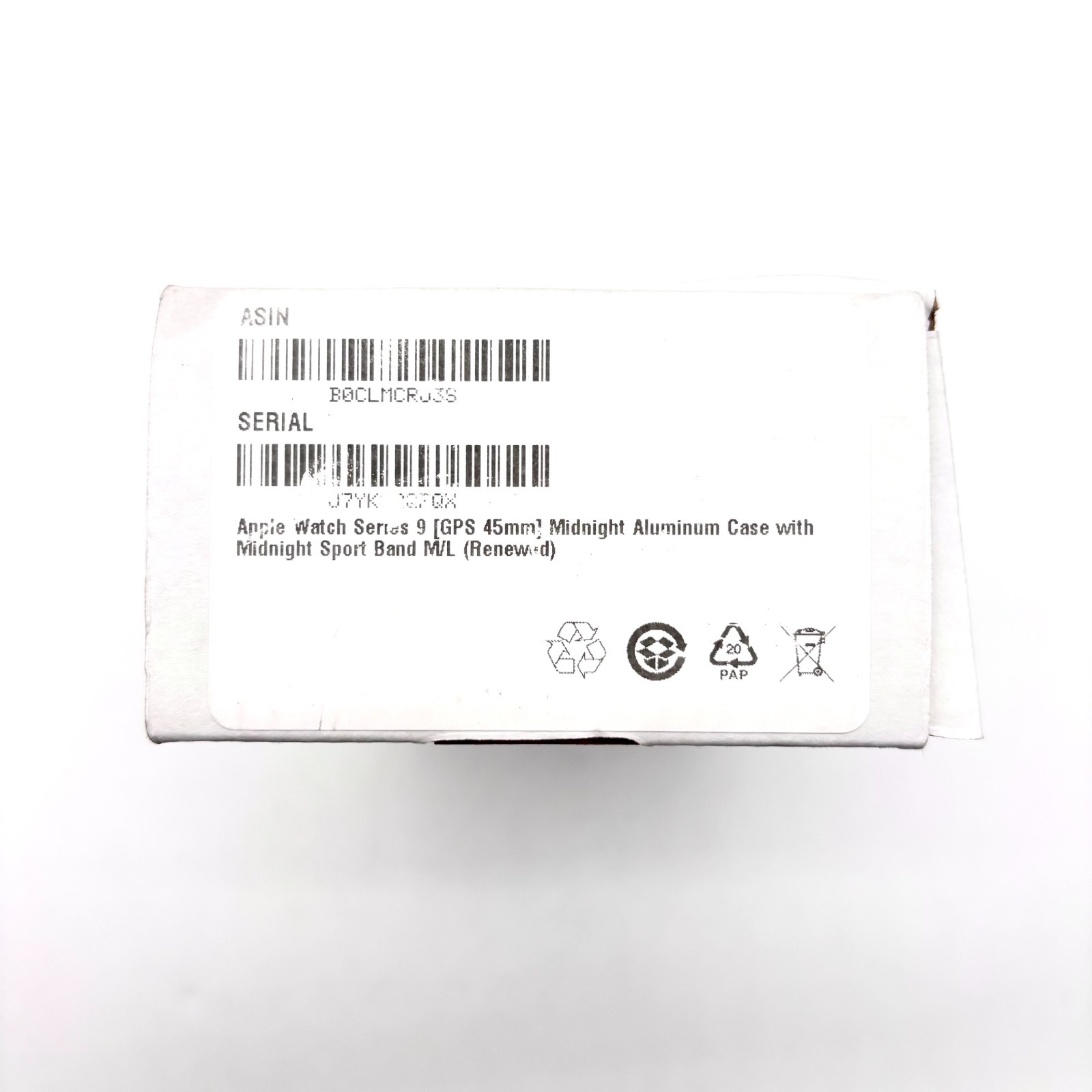 Apple Watch Series 9 (GPS) 45mm Midnight Case & Midnight Sport Band M/L NR993LWA