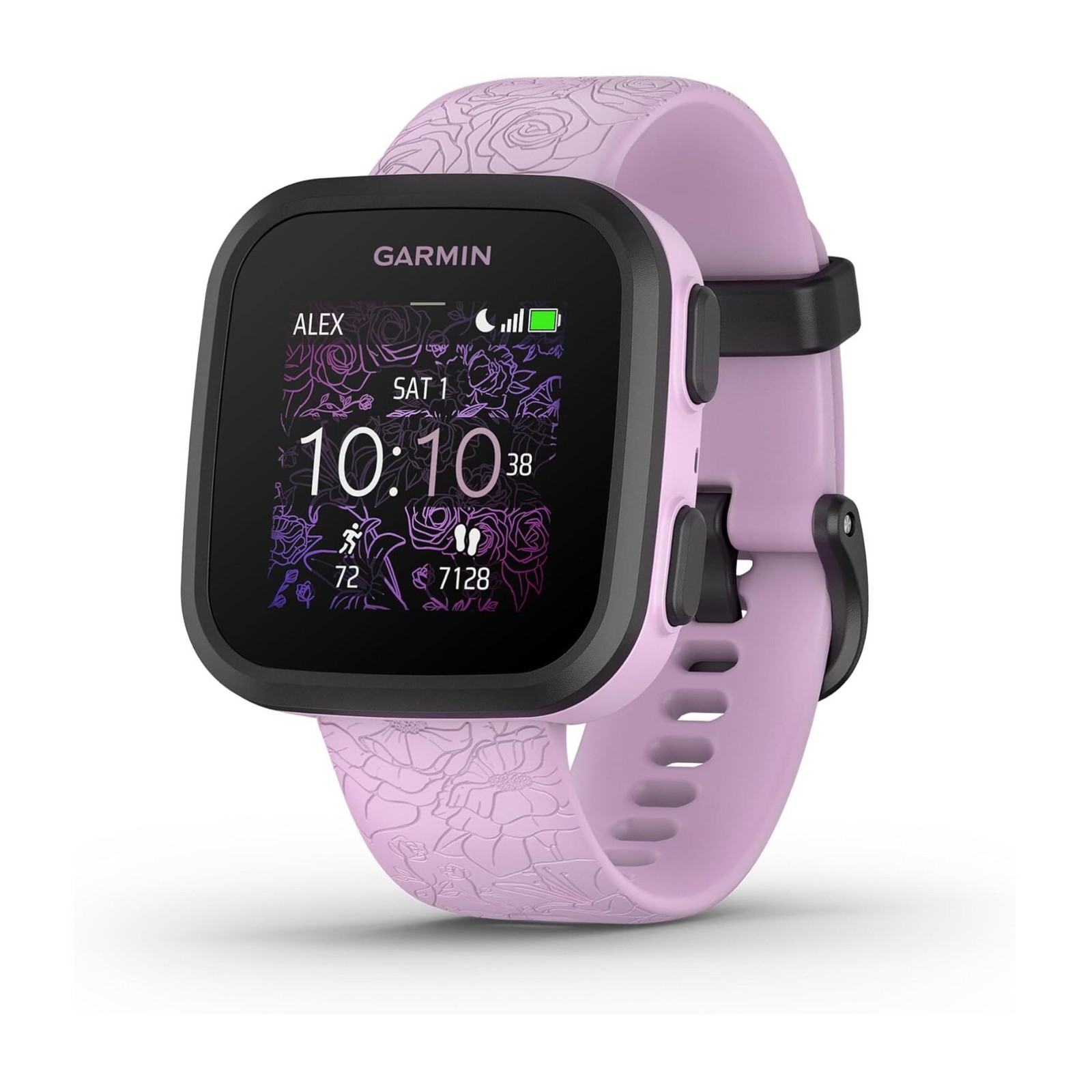 Garmin Bounce Kids GPS Smartwatch with Activity Tracking (Lilac Floral)