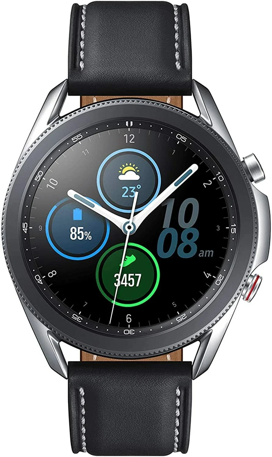 LTE Cellular – Samsung Galaxy Watch3 41mm Silver Stainless Steel Case – OPEN BOX