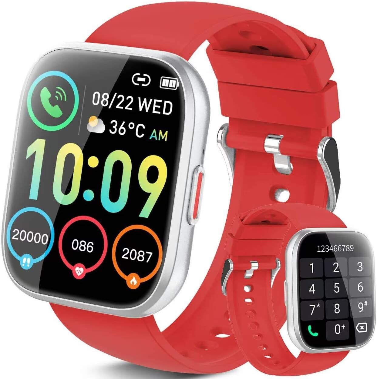 Smart Watch Fitness Tracker with Dial Calls Speaker 1.85″ TFT-Touch Screen