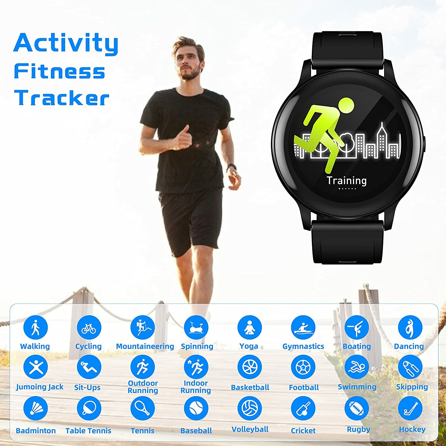 Smart Watch for Android & iPhone Men Women Heart Rate, Sleep, Blood Pressure