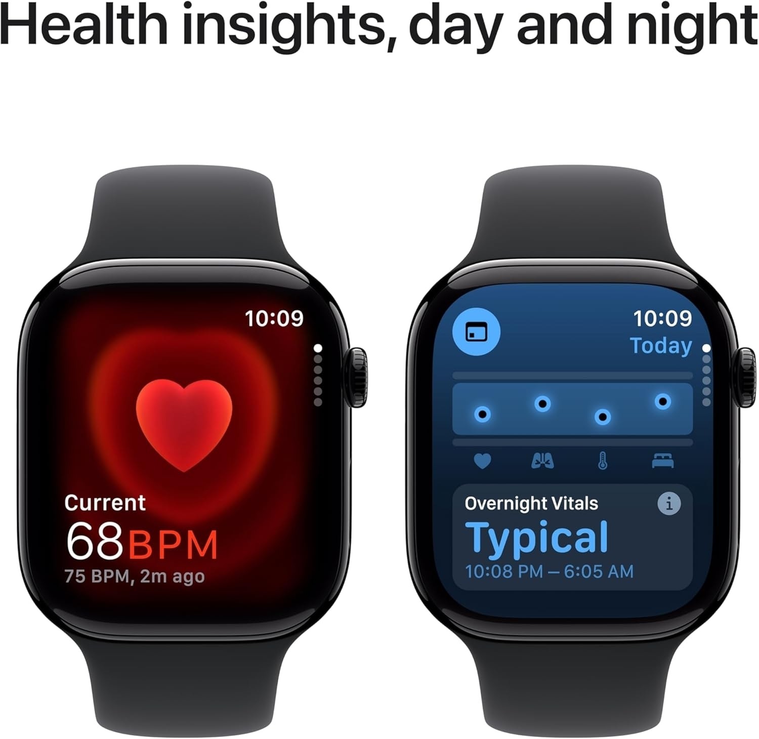 Apple Watch Series 10 GPS 46mm Aluminum Case Black Sport Band M/L Black MWWQ3LWA