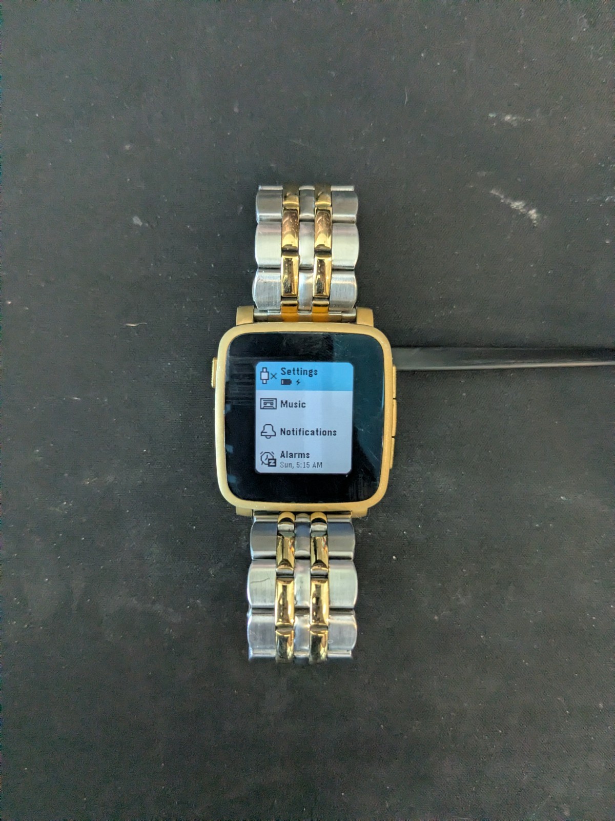 Pebble Time Steel Gold Case Silver Gold Stainless Band Smart Watch Android iOS