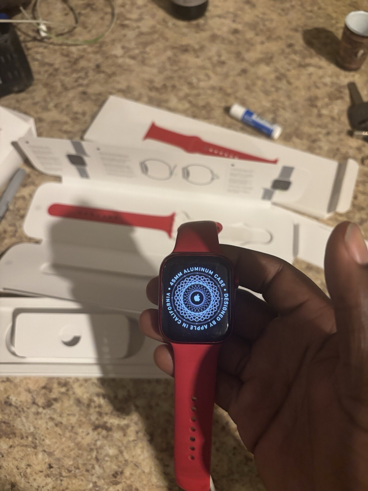 Apple Watch Series 7 45mm Red Case (GPS + Wi-Fi) (MKN93LL/A)