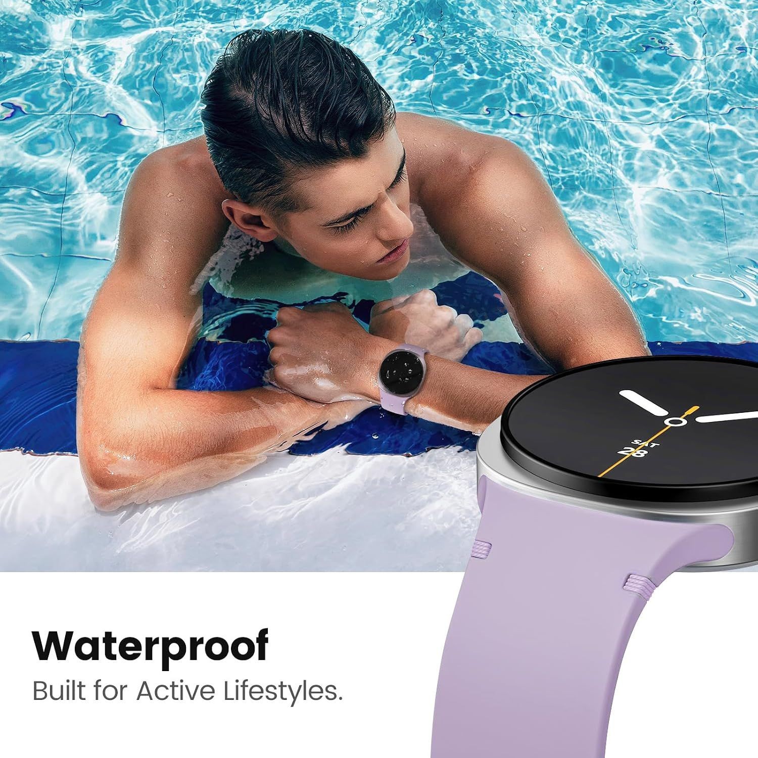 6 Pack Soft Silicone Strap Compatible with Samsung Galaxy Watch 9 40mm 44mm