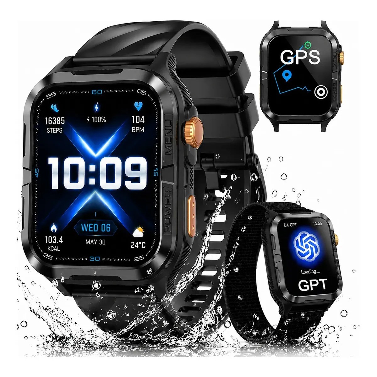 DA GPT AI Assistant Smart Watch Women Men Built-in GPS, Fitness Tracker Watch