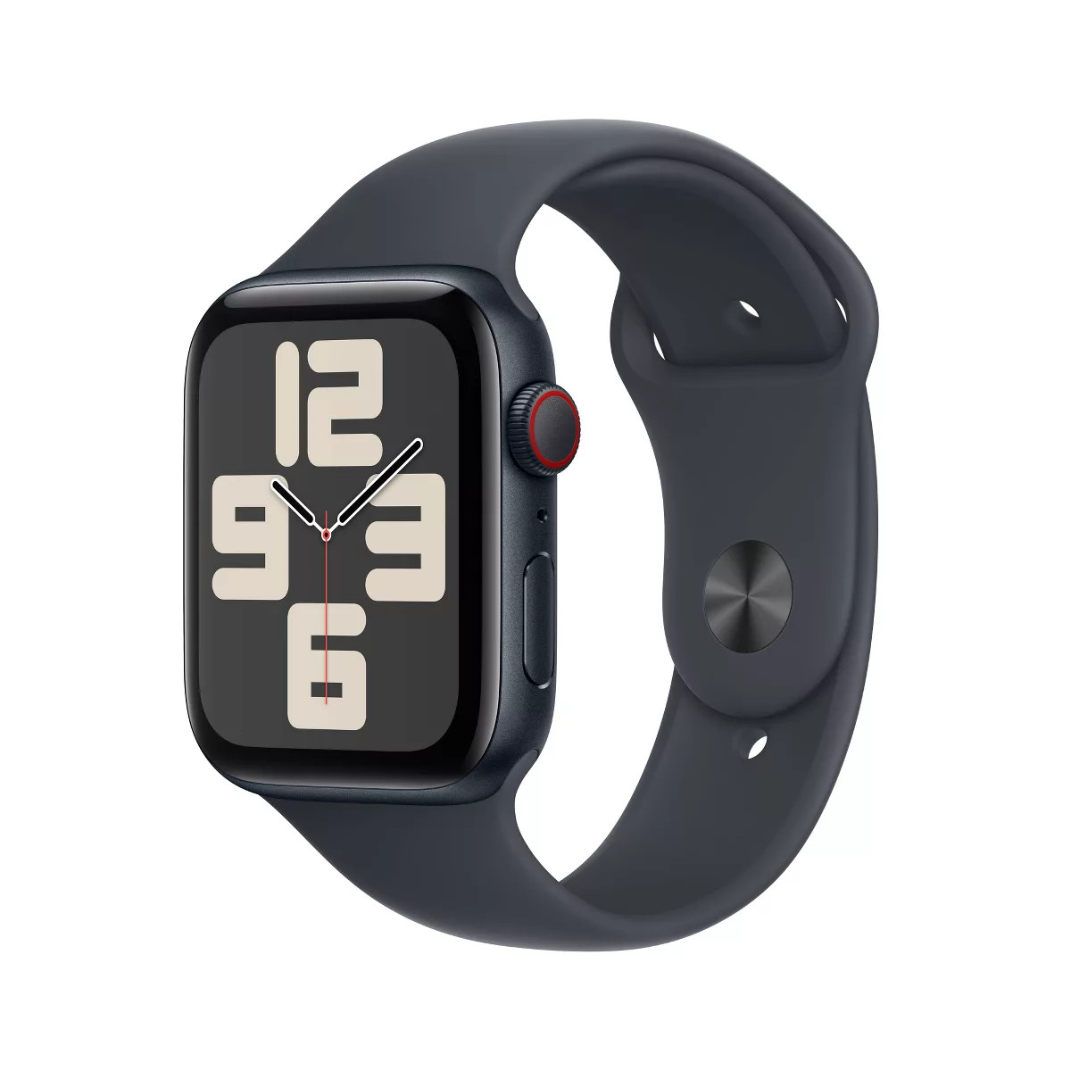 Apple Watch SE (2nd Gen) GPS + Cellular (2024) 44mm Midnight Sport Band – M/L