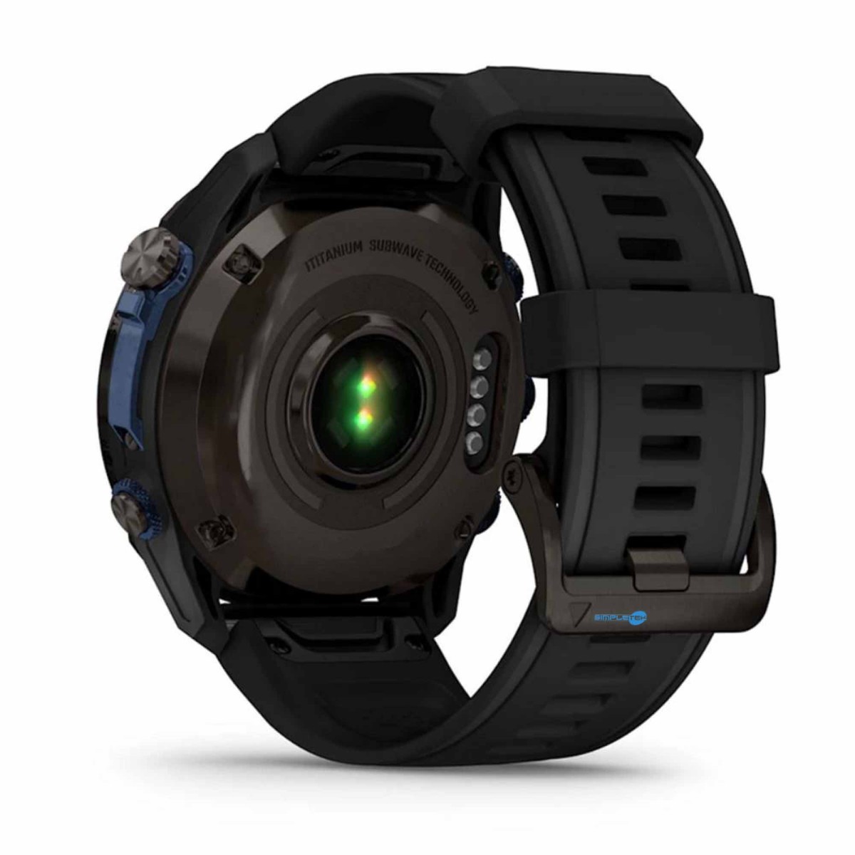 51mm Titanium Black DLC Silicone Strap GPS Multiband Immersion Smartwatch_