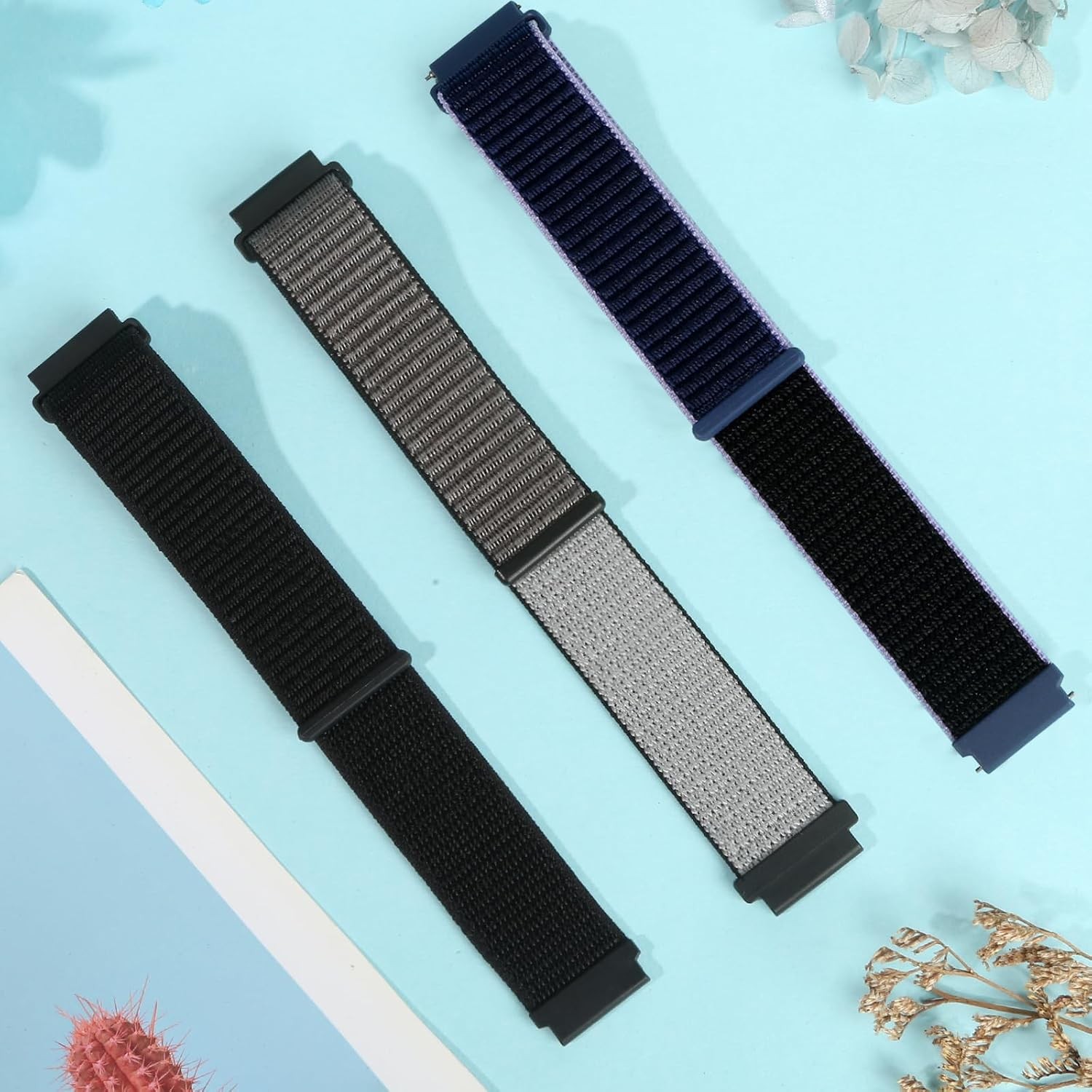 Soft Fabric Nylon Strap Compatible with 16mm 18mm 20mm Watch Models