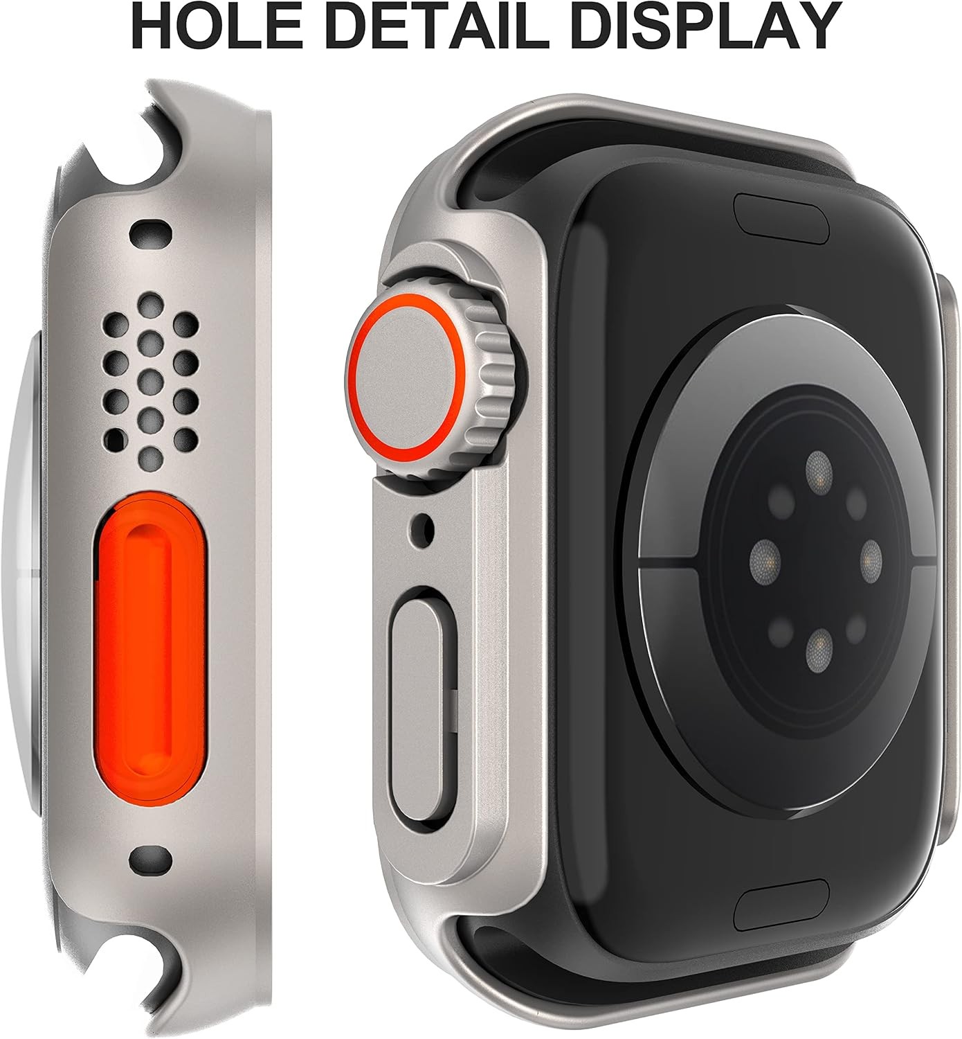 Tempered Glass Screen Protector Case for Apple Watch Series 7/8/9 45mm Durable