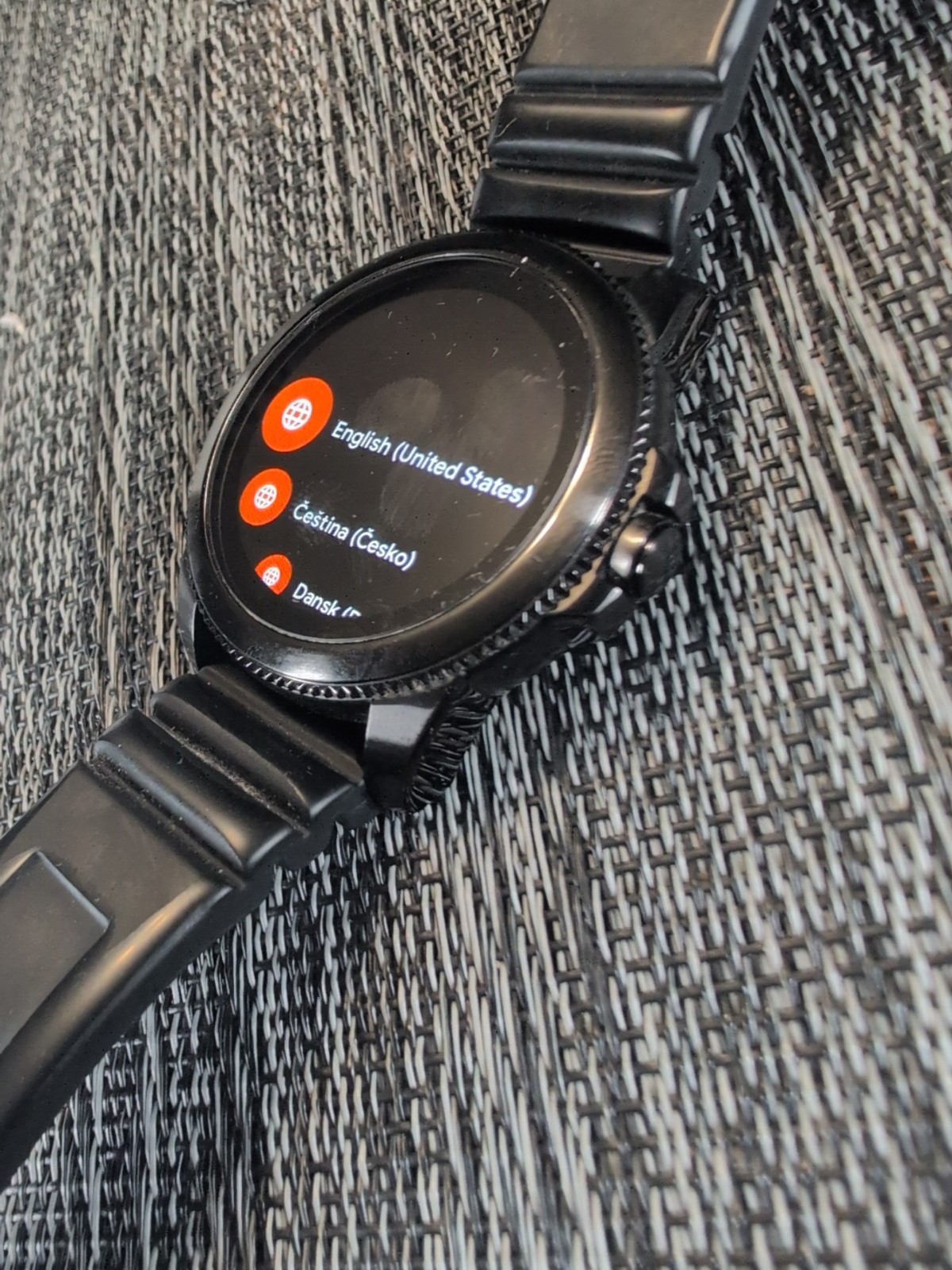 Fossil Gen 5E 44mm Black Case Silicone Band Smartwatch