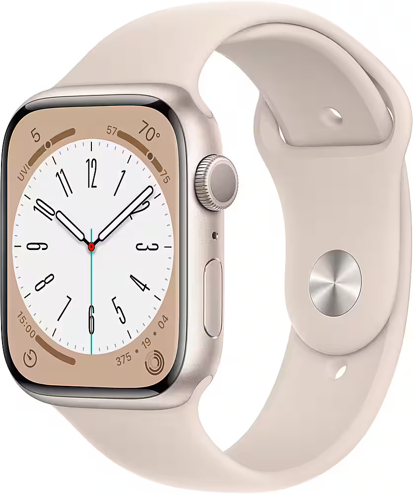 Apple Geek Squad Certified Refurbished Watch Series 8 (GPS) 45mm Aluminum Cas…