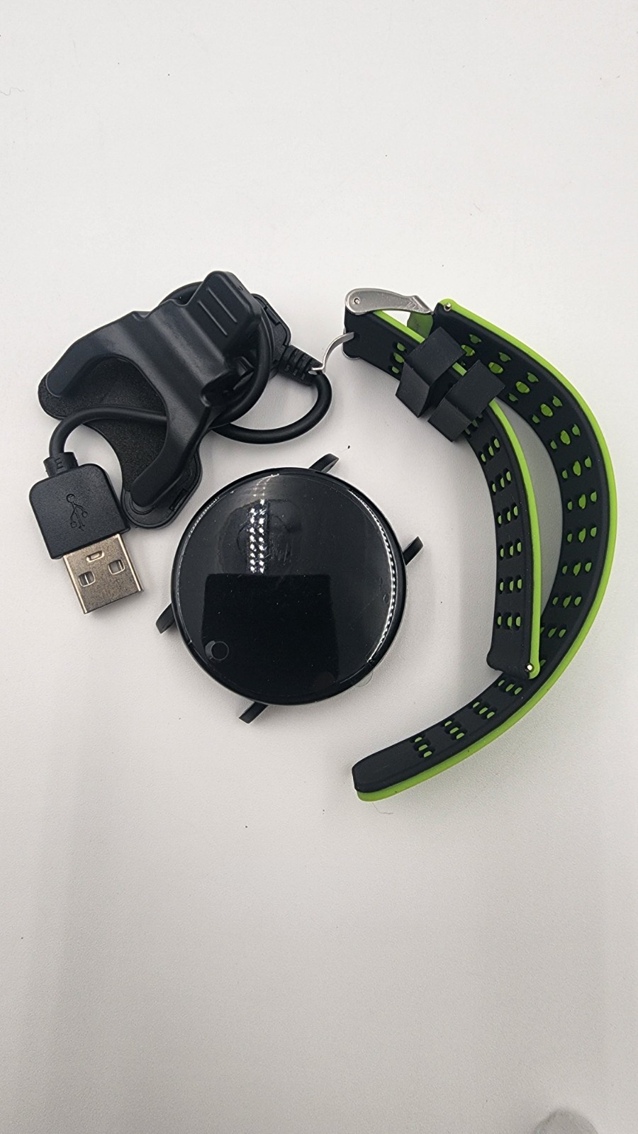 This round smart watch fitness tracker is designed for daily activity tracking a