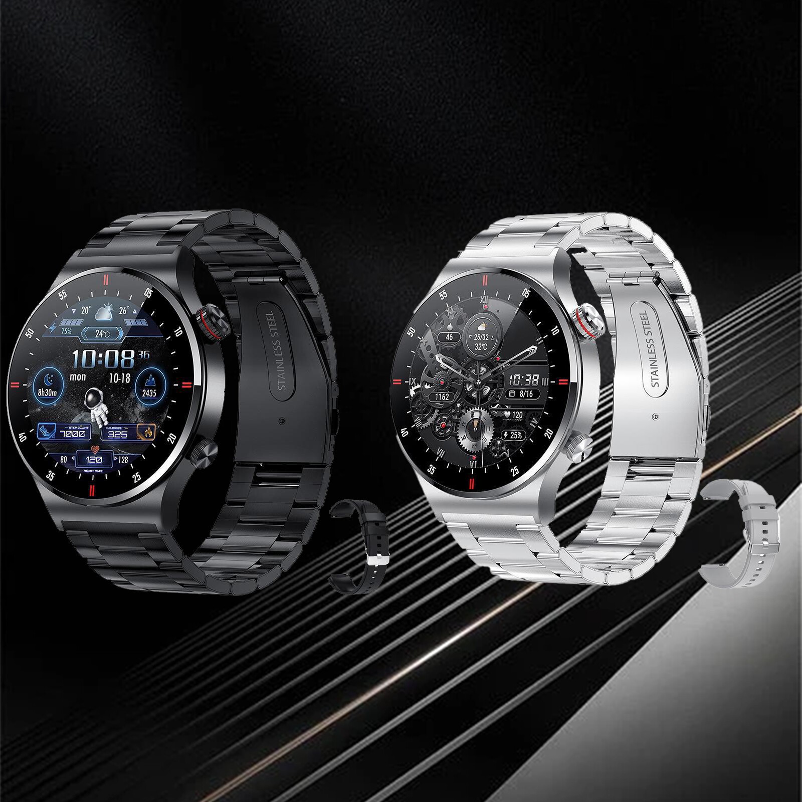 New Smart Watch Men Waterproof Smartwatch Bluetooth for iOS/AndroidEO