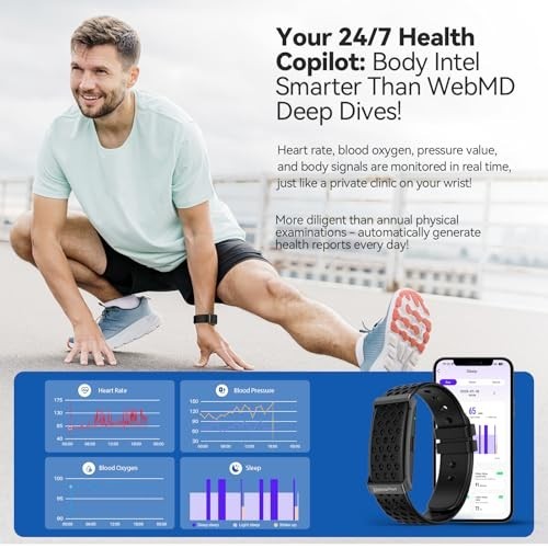 Fitness Tracker Smart Bracelet, 24/7 Heart Rate & Sleep Monitor, 173 Sport Modes