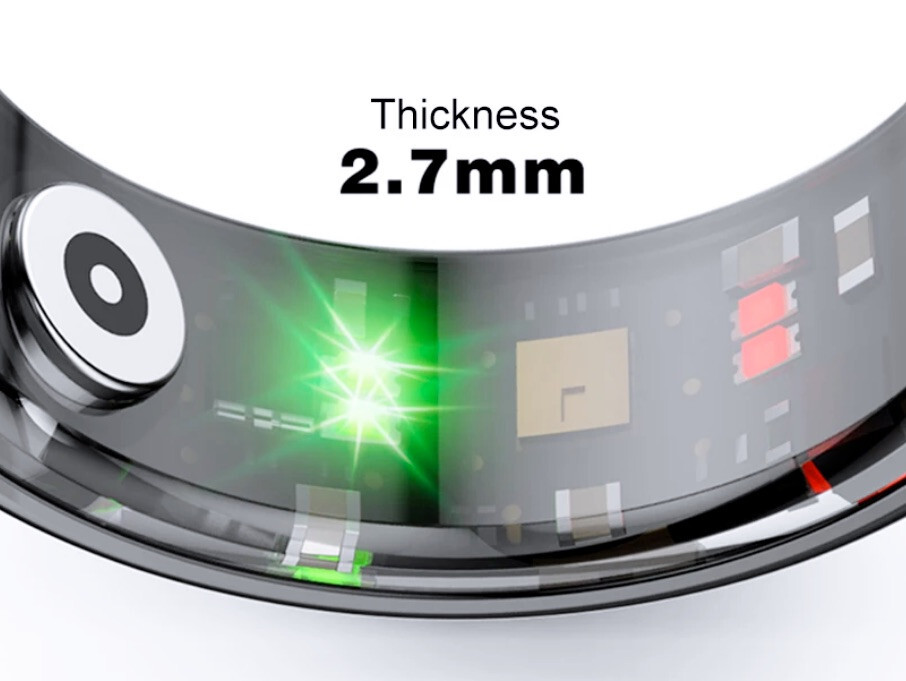 COLMI R2 Smart Ring, Health, Sleep, Fitness, Calorie & O2 Monitor – Titanium