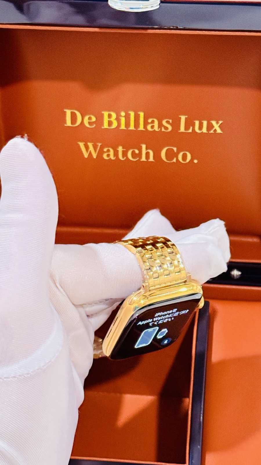 24K Gold Plated 45MM Apple Watch SERIES 9 With Gold Polished Shiny Band GPS LTE