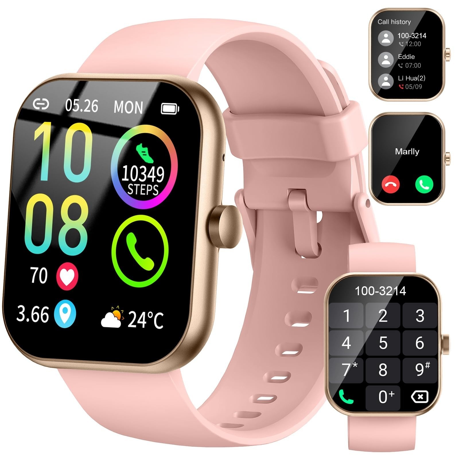 Smart Watch for Women (Answer/Make Call), 1.91″HD Smartwatch with Heart Rate/Sle