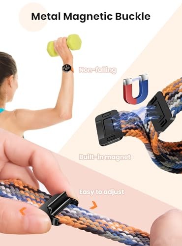 1 Pack Nylon Sport Strap Compatible with Google Pixel Watch 4/3/2/1 41mm 45mm Br