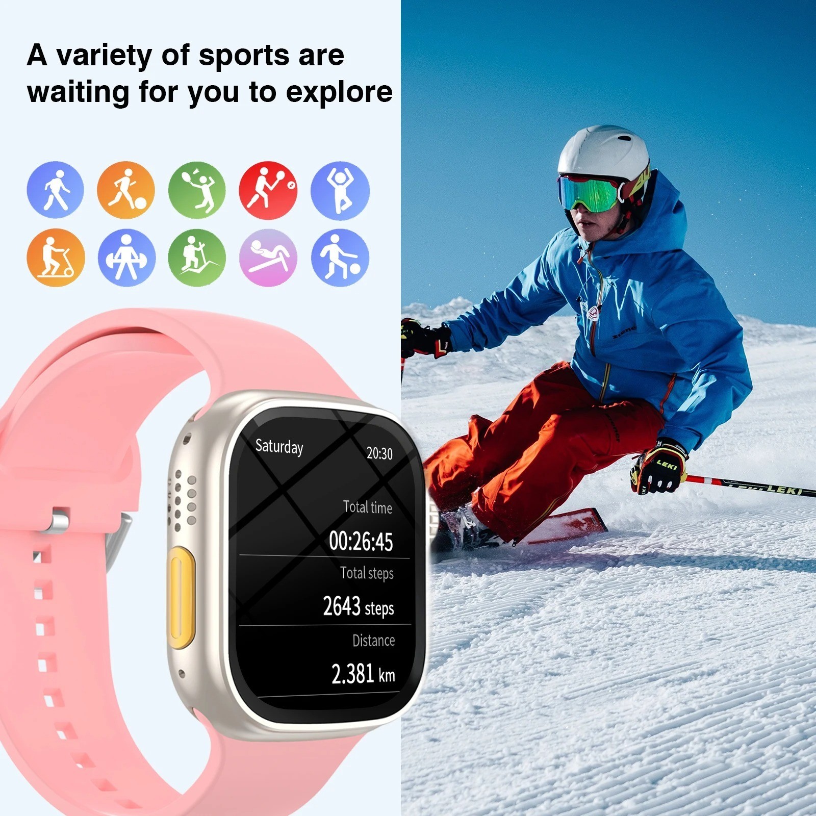 Smart Watch Bluetooth Call Fitness Tracker Sports Watch for Android iPhone