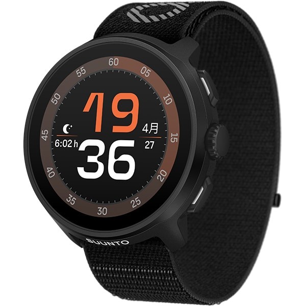 SUUNTO RUN ALL BLACK 46mm Textile Strap AMOLED GPS Smartwatch SS051109000