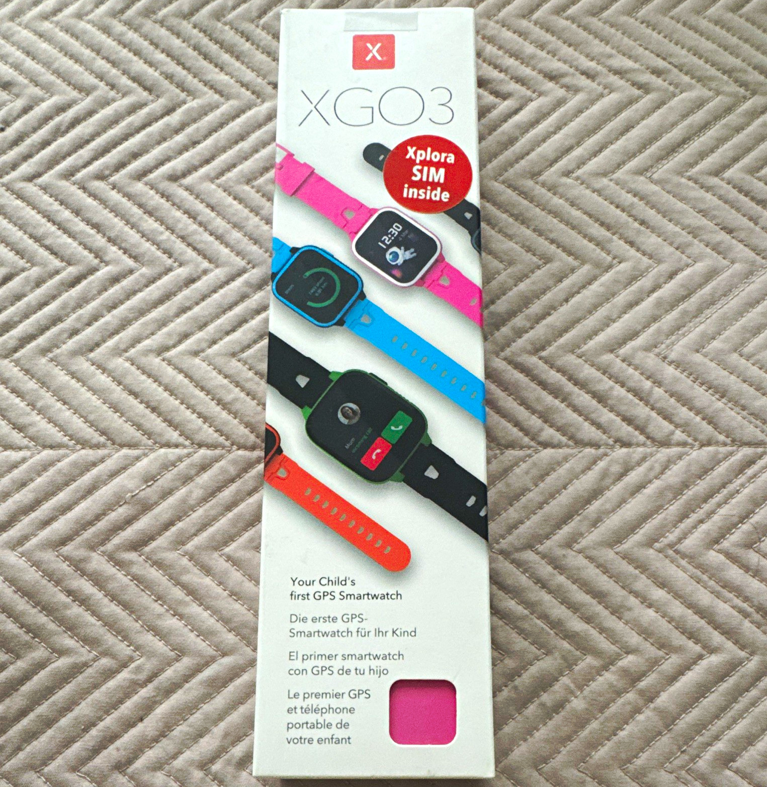 Xplora XGO3 Kids GPS Smartwatch SIM Pink Band New In Box 42mm 4GB iOS/Android