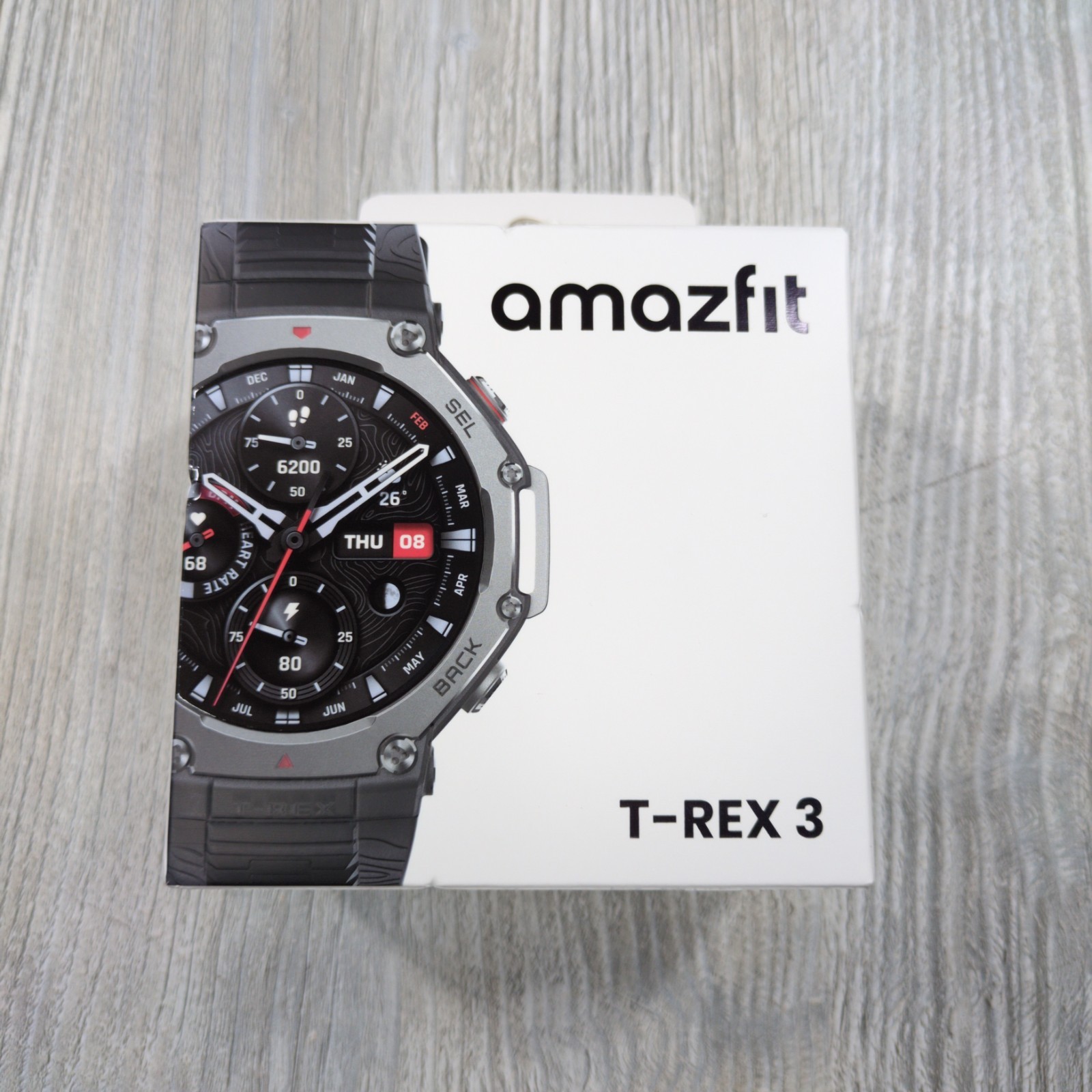 Amazfit T-Rex 3 48.5mm Rugged Smart Watch Stainless Black New Sealed