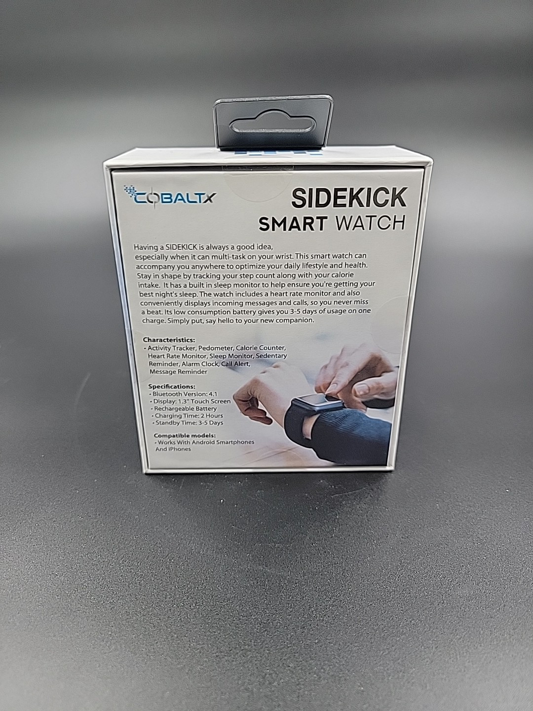 COLBALTX Sidekick Smart Watch For iPhone Or Android Smartwatch BT Phone Steps +