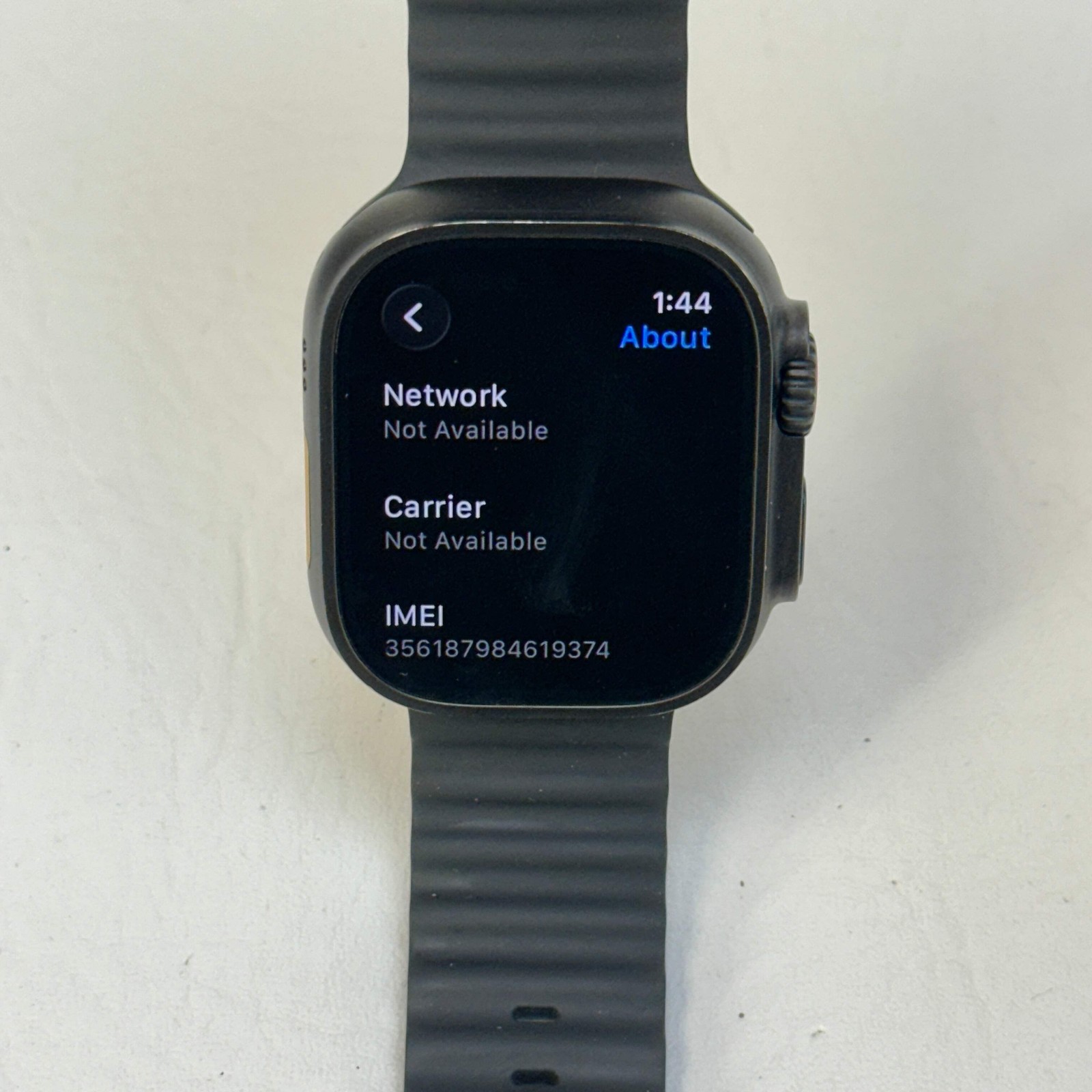 Unlocked Apple Watch Ultra 3 49MM Black Titanium Ocean Band MF0J4LW/A