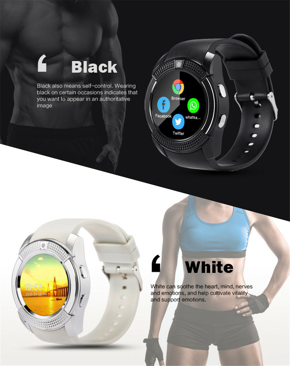 Luxury Smart Watch Unlocked Phone Bluetooth Bracelets for Android Men Women