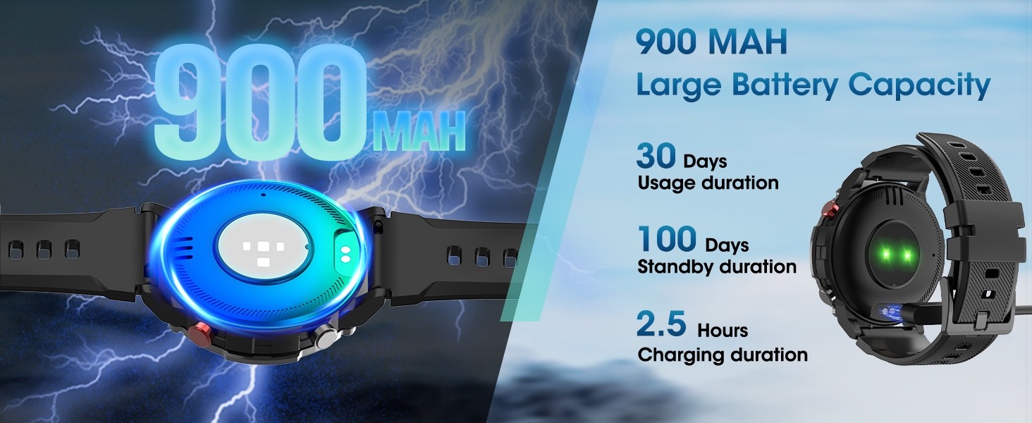 Smart Watch Android with Bluetooth Call Dial/Heart Rate Outdoor Sports waterproo