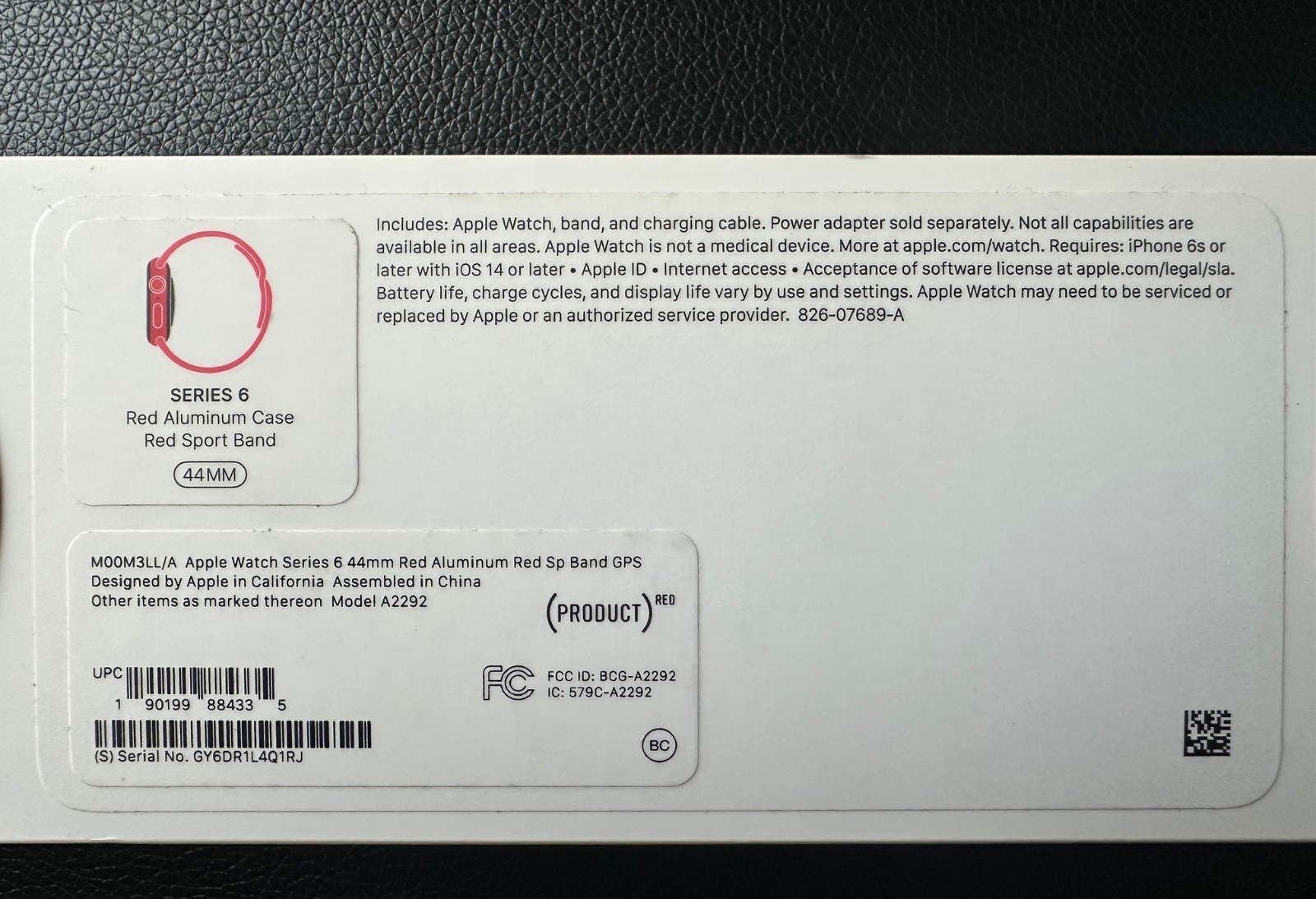 Apple Watch Series 6 44mm Aluminum Case with Sport Band – PRODUCT(RED) GPS