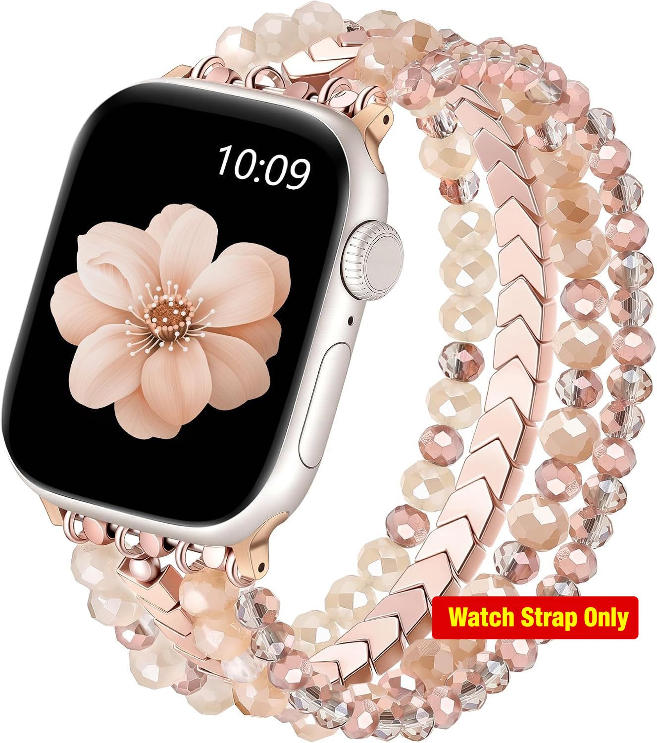 Beaded Bracelet Strap Compatible with Apple Watch 42mm 38mm Fashion Dressy