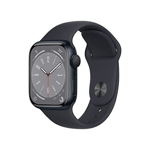 NEW Apple Watch Series 8 41mm Smart Watch w/ Midnight Aluminum Case MNU83LL/A