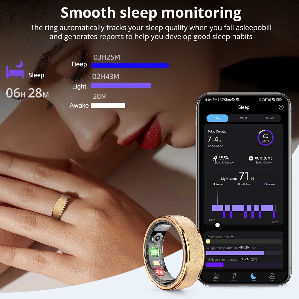COLMI R10 Smart Ring with Charging Case + Sizing Kit Bundle – Size Guarantee
