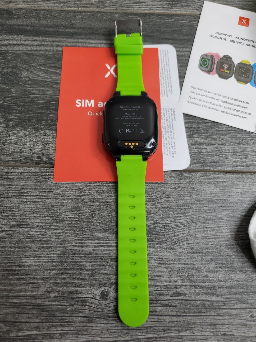 Xplora XGO 2 Smartwatch for Kids GPS 4G Water Resistant – Black,green Band