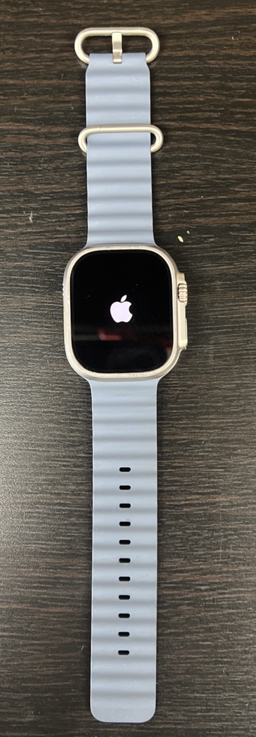 Apple Watch Ultra 3 (A3281) 49MM Silver Titanium GPS + Cellular w/Blue-Gray Band