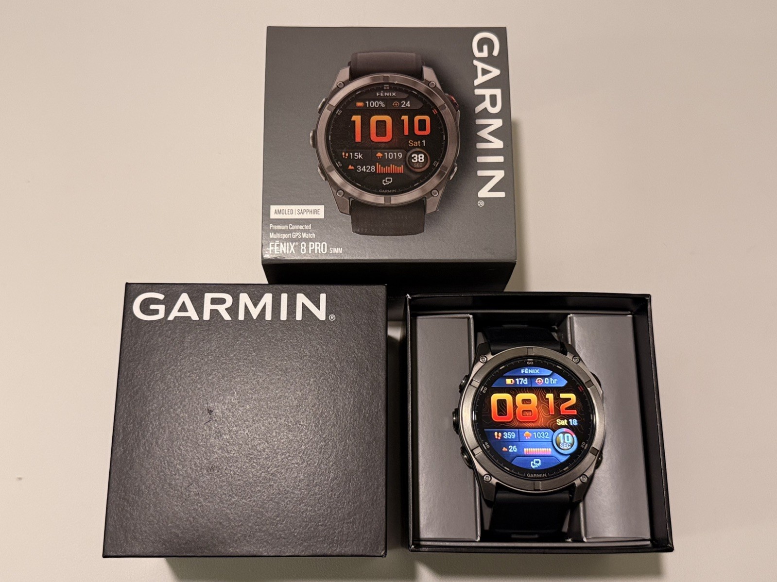 Garmin Fenix 8 PRO 51mm Sapphire, Titanium with Graphite/Black Band + SATELLITE