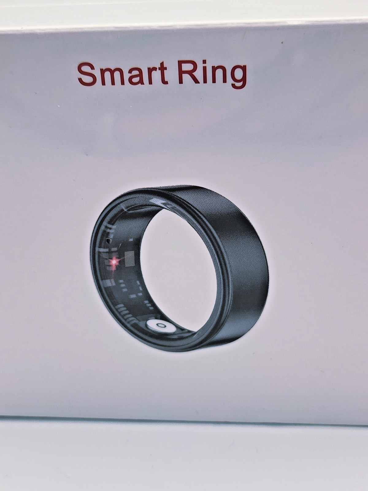 JRing Smart Ring Heart Rate Monitor Blood Oxygen Sleep Tracker Man Size 9 Black