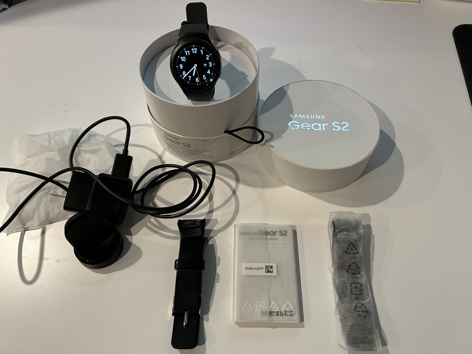 Samsung Galaxy Gear S2 42mm Stainless Steel Case Dark Gray Smart Watch