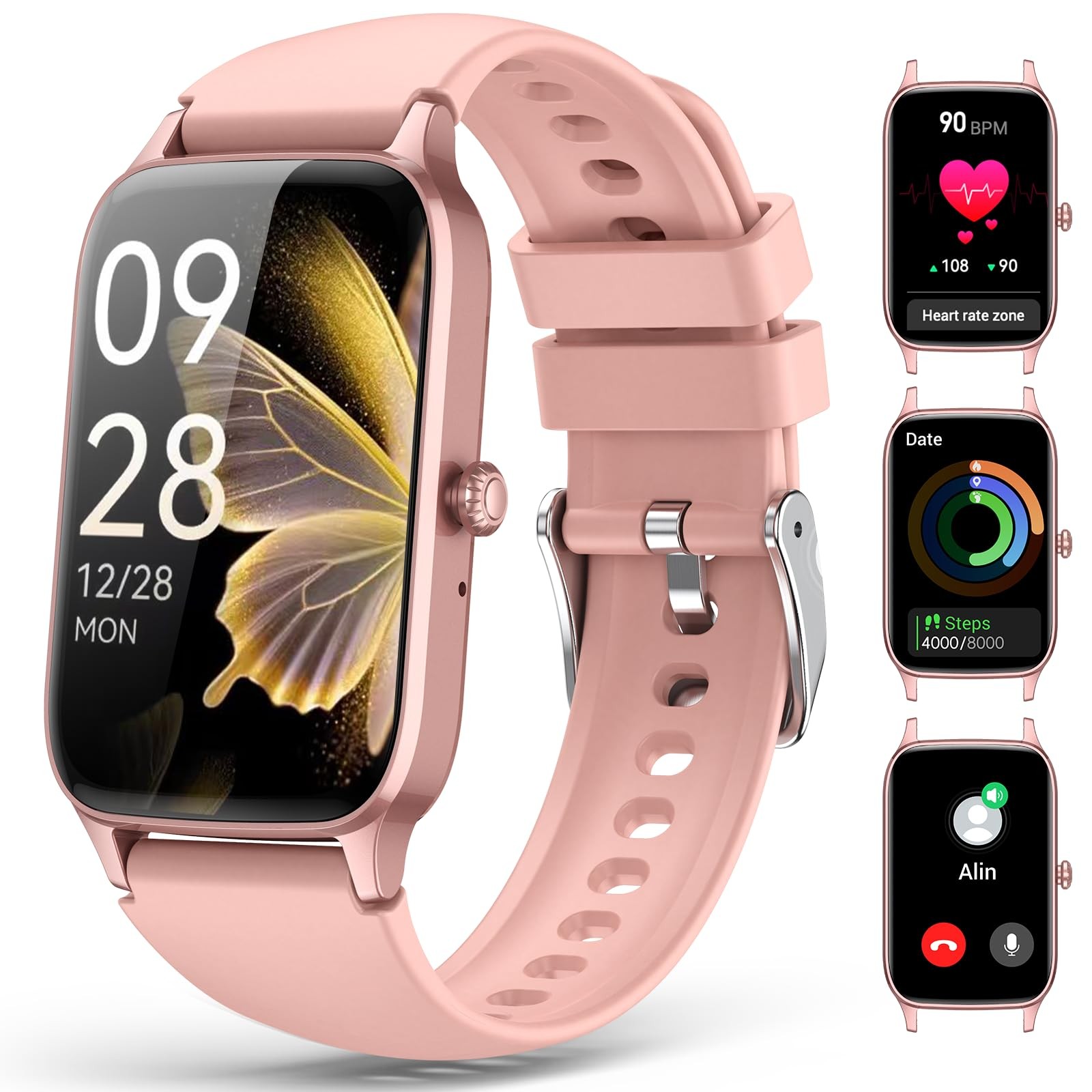 Fitness Tracker for Women Men, Activity Smart Watch Compatible with Android i…