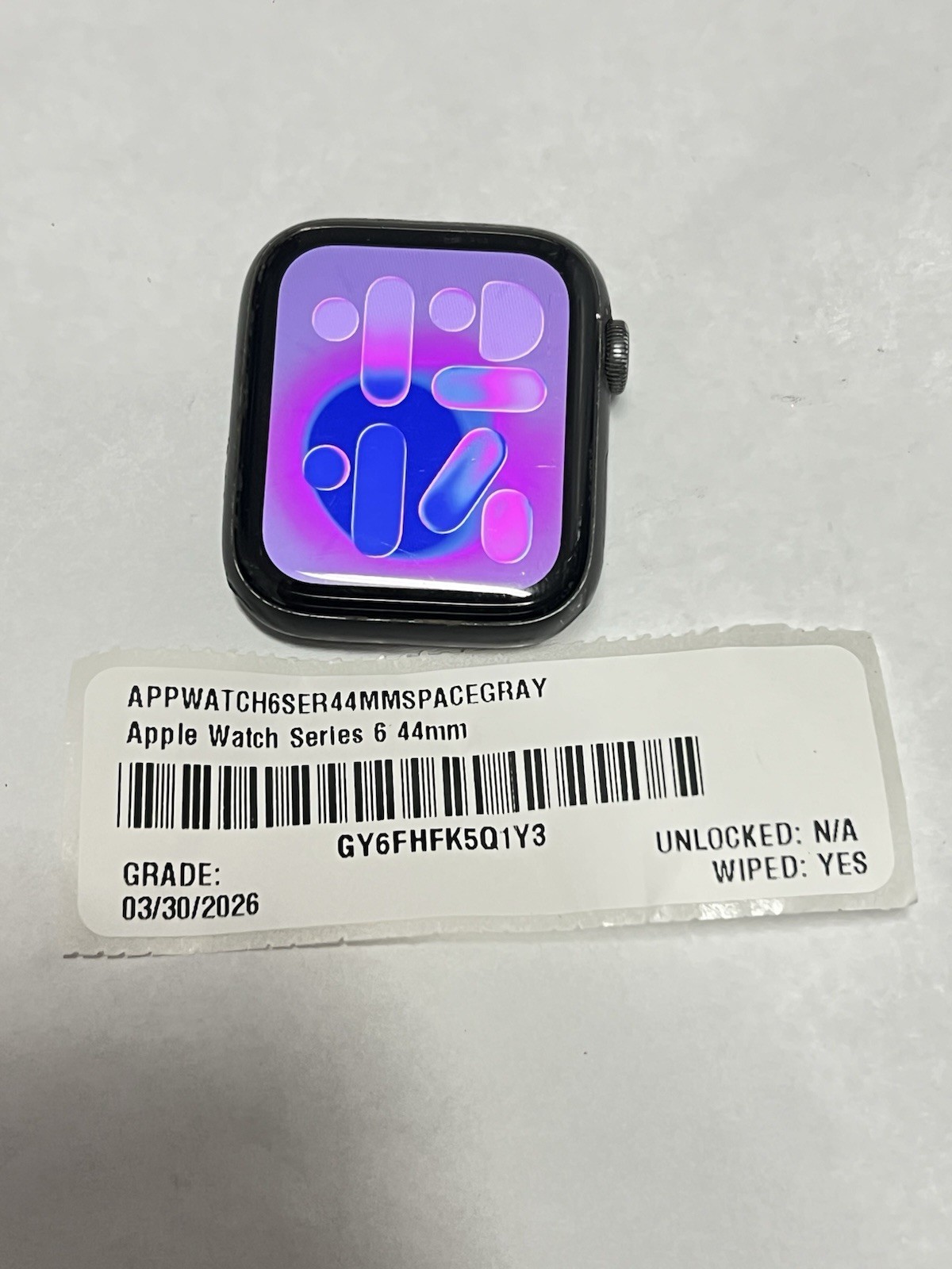 Apple Watch Series 6 44mm black Aluminum GPS-LTE cracked