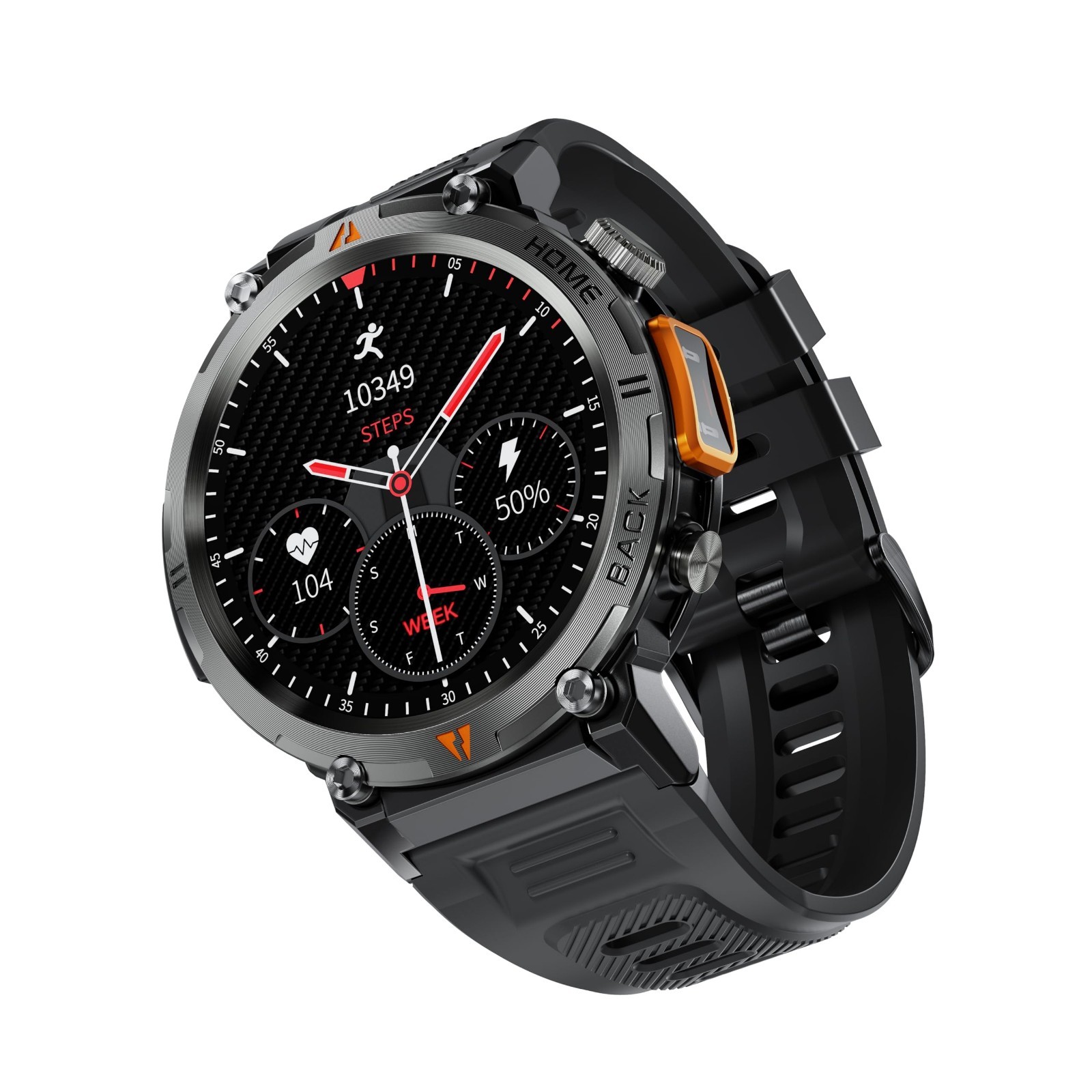 Tactical Military Smartwatch for Men, Bluetooth Call, 1.45″ Screen, Fitness Trac